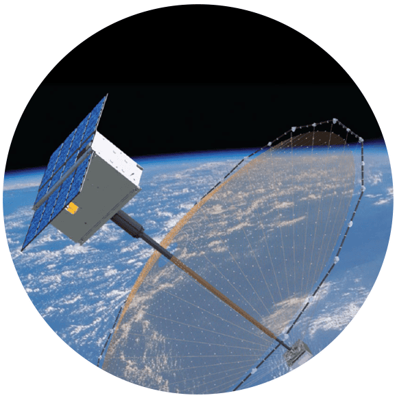 Fine wire for Self-deployable Satellite Antennas in Space Lightweight reflector mesh built from fine wires from Luma Wire Tech