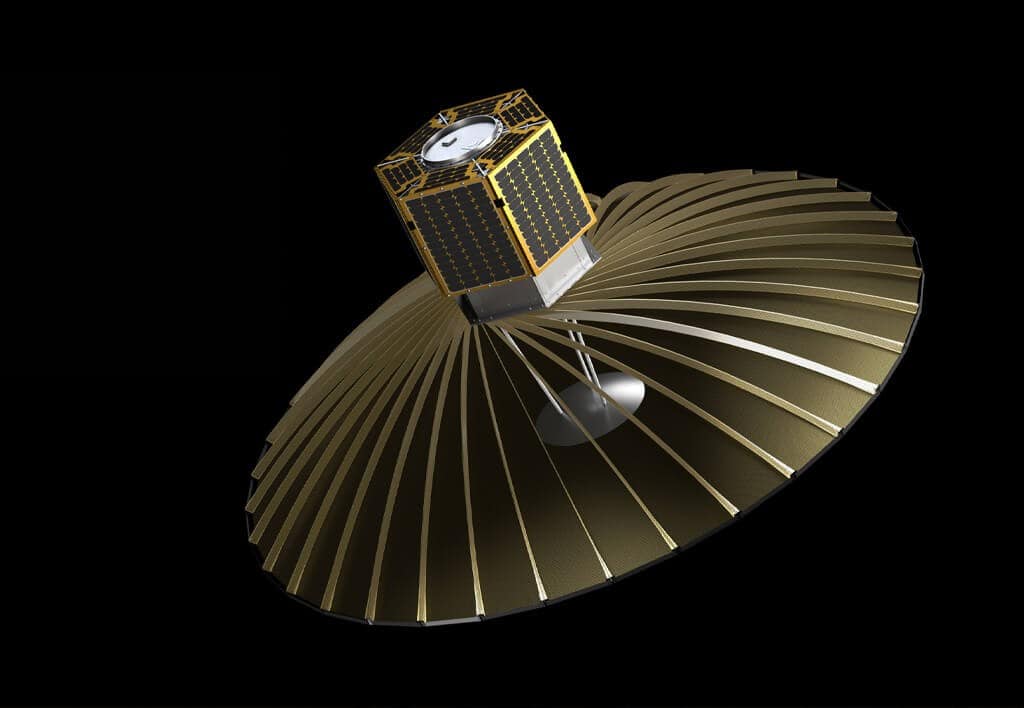 Fine wire for Self-deployable Satellite Antennas in Space Examples for mesh reflector structures for sattelite antennas